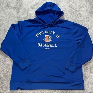 Authentic Paul Gervase 43 Durham Bulls MILB baseball Hooded hoodie sweatshirt 2X